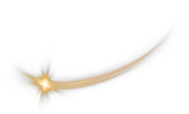 luminous effects featuring a warm light flash and a radiant star on a transparent background. Sunlight and summer glow vector stock illustration