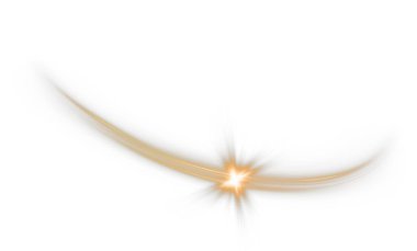 luminous effects featuring a warm light flash and a radiant star on a transparent background. Sunlight and summer glow vector stock illustration