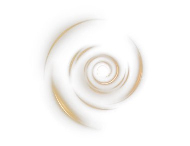 Golden light twirl with a curved luminous effect. Radiant golden circle and glowing pedestal, podium, or platform stock illustration