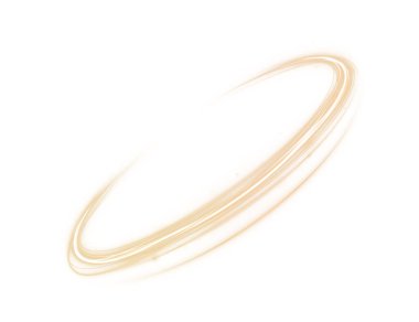 Light golden twirl with a curved glowing line effect. Radiant golden circle and luminous pedestal, podium, or platform stock illustration