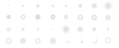 Vector stock illustration set of glittering light materials, including sparkles, glows, and shine effects.