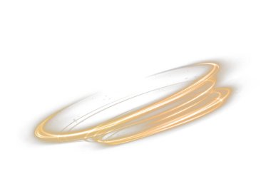 Light golden twirl with a curved glowing line effect. Radiant golden circle and luminous pedestal, podium, or platform stock illustration