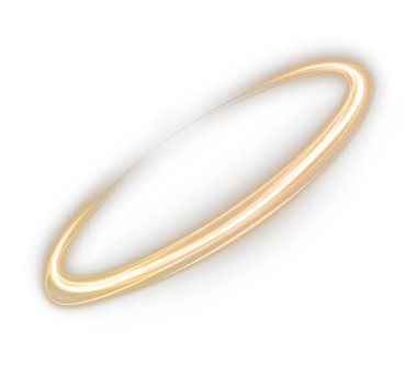 Light golden twirl with a curved glowing line effect. Radiant golden circle and luminous pedestal, podium, or platform stock illustration