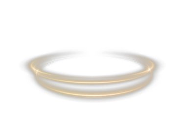 Glowing gold swirl with star shapes, lens flare, and sparkling light beams. A luxurious, ethereal vector design with neon colors and a transparent background, perfect for elegant themes.