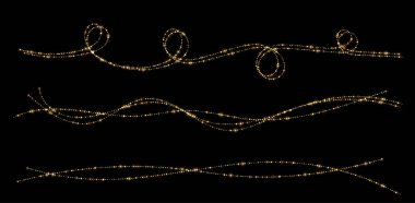 Parlak bir parıltı ve yıldızlı aksanla parıldayan altın dalgalar. Parlak parçacıkları, şenlikli zarafeti ve göksel dokunuşu olan lüks, soyut bir tasarım..