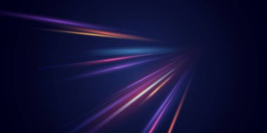 Hızlı hareket eden hız çizgileri içeren fütüristik soyut teknoloji geçmişi. Oyunlar, kartvizitler, posterler ve afişler için dinamik hareket tasarımı ideal.