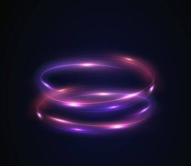 Glowing light beams and glittering curves in motion with lens flares and abstract spark effects ideal for luxurious, futuristic, and energetic visual designs.