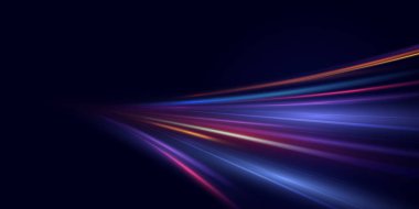 Hızlı hareket eden hız çizgileri içeren fütüristik soyut teknoloji geçmişi. Oyunlar, kartvizitler, posterler ve afişler için dinamik hareket tasarımı ideal.