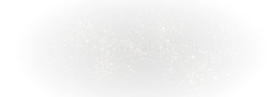 Glowing light effect with numerous glitter particles on a transparent background. Vector starry cloud with shimmering dust. 