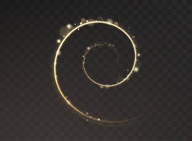 radiant golden spiral with glittering light effects, evoking elegance, vitality, and festive charm. Dynamic motion and three-dimensional glow enhance its abstract beauty, making it perfect for holiday