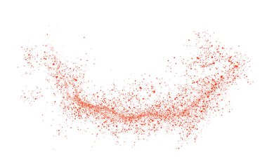 Vibrant image of red chili and curry powder particles in motion, captured with selective focus and blurred motion on a white background. Perfect for culinary visuals.