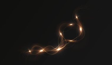 Parlayan bir altın spiral ışık efekti içeren, zarafet ve enerji saçan hisse senedi çizimi. Tasarımlarına dinamik ve lüks bir dokunuş eklemek için mükemmel.