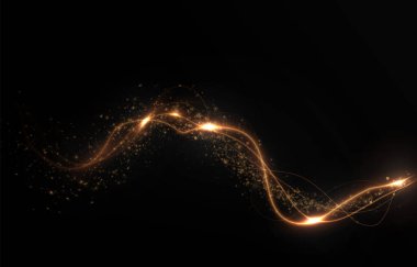 Parlayan bir altın spiral ışık efekti içeren, zarafet ve enerji saçan hisse senedi çizimi. Tasarımlarına dinamik ve lüks bir dokunuş eklemek için mükemmel.