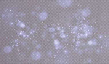 Blue abstract Christmas sparkles. Festive glitter and light effects. Stock illustration.