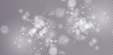 Glowing light effect with numerous glitter particles, isolated on a transparent background. Vector starry cloud with dust JPG stock illustration.
