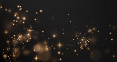 stock illustration featuring a shimmering gold bokeh effect, creating a warm, elegant glow with soft, defocused light particles for a luxurious and festive visual appeal