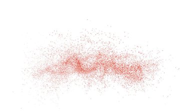 Vibrant image of red chili and curry powder particles in motion, captured with selective focus and blurred motion on a white background. Perfect for culinary visuals.