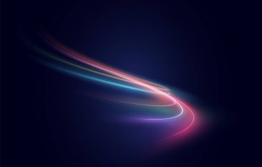 Hızlı hareket eden hız çizgileri içeren fütüristik soyut teknoloji geçmişi. Oyunlar, kartvizitler, posterler ve afişler için dinamik hareket tasarımı ideal.