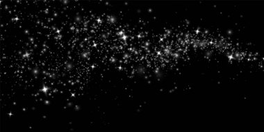 Dreamlike snowfall with glowing sparks, glitter, and ethereal light an elegant, festive abstract scene evoking winter nights, celebration, and cosmic beauty.