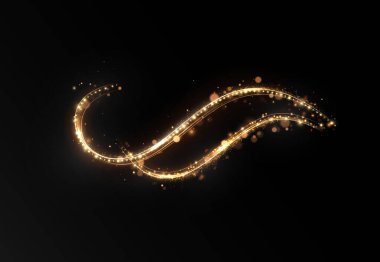 Parlak bir parıltı ve yıldızlı aksanla parıldayan altın dalgalar. Parlak parçacıkları, şenlikli zarafeti ve göksel dokunuşu olan lüks, soyut bir tasarım..