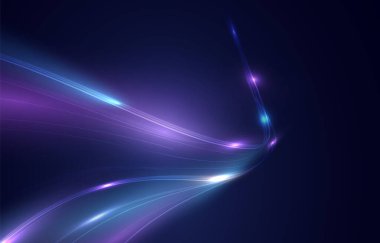 Hızlı hareket eden hız çizgileri içeren fütüristik soyut teknoloji geçmişi. Oyunlar, kartvizitler, posterler ve afişler için dinamik hareket tasarımı ideal.