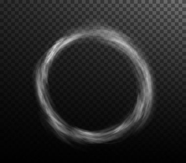 Yoğun sis, girdap dumanı ve yere çöken beyaz sis bulutlarının oluşturduğu stok çizimi sisli, atmosferik bir sis yaratıyor.