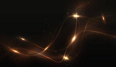 Parlayan bir altın spiral ışık efekti içeren, zarafet ve enerji saçan hisse senedi çizimi. Tasarımlarına dinamik ve lüks bir dokunuş eklemek için mükemmel.