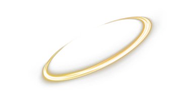 Light golden twirl with a curved glowing line effect. Radiant golden circle and luminous pedestal, podium, or platform stock illustration