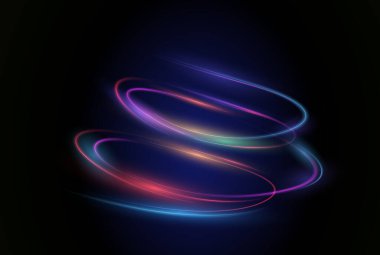 Glowing light beams and glittering curves in motion with lens flares and abstract spark effects ideal for luxurious, futuristic, and energetic visual designs.