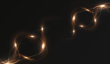 Parlayan bir altın spiral ışık efekti içeren, zarafet ve enerji saçan hisse senedi çizimi. Tasarımlarına dinamik ve lüks bir dokunuş eklemek için mükemmel.