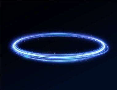 Açık mavi Twirl. Mavi çizginin kıvrımlı ışık etkisi. PNG parlak mavi daire. Açık mavi pedistal, podyum, platform, masa. Vektör PNG. Vektör illüstrasyonu