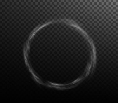 Yoğun sis, girdap dumanı ve yere çöken beyaz sis bulutlarının oluşturduğu stok çizimi sisli, atmosferik bir sis yaratıyor.