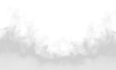 Stock illustration of realistic dark and black smoke or cloud formations, isolated on a transparent background for easy use in design projects.