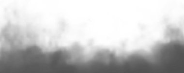 Black smoke or clouds on a transparent background stock illustration