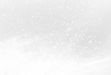 Beyaz Noel, bayram temalı tasarımlar için ışıl ışıl partiküller ve ışık parlamaları yakar. Stok illüstrasyonu.