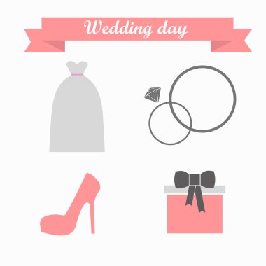 Pastel tonları bir düğün Tema simgesine