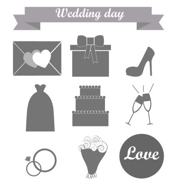 Bir düğün Tema simgeleri  