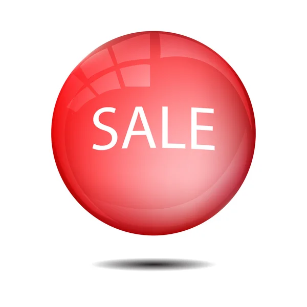 Το κόκκινο τόμος κουμπί "Πώληση". Μπορεί να χρησιμοποιηθεί για την κατασκευή ιστοσελίδων, διαφημιστικά φυλλάδια, πανό — Διανυσματικό Αρχείο