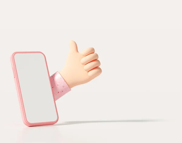 3D yaratıcı, bunun gibi, akıllı telefondan sosyal medyada aşk. 3d resimleme