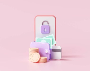 3D ödemeyi kredi kartı konseptiyle yapıyor. Akıllı telefon ile çevrimiçi ödeme işlemini sağlama alın. Cep telefonu üzerinden internet bankacılığı