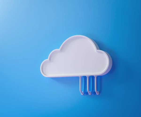 Cloud Speichertechnologie Und Online Datenspeicherung Cloud Computing Hosting Weißer Wolke — Stockfoto