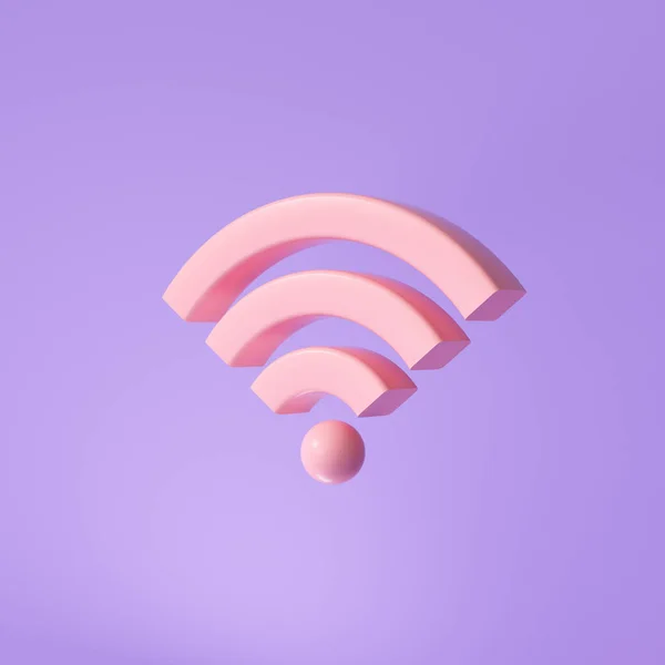 Concepto Diseño Iconos Símbolo Wifi Ilustración Renderizado —  Fotos de Stock