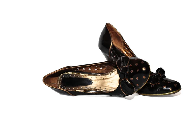 Zwarte schoenen met hakken — Stockfoto