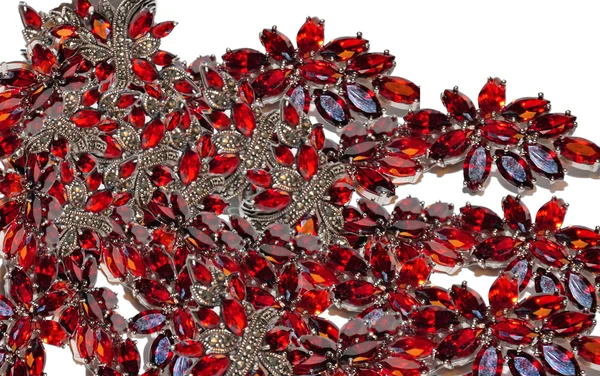Red gems background — Stock Photo, Image