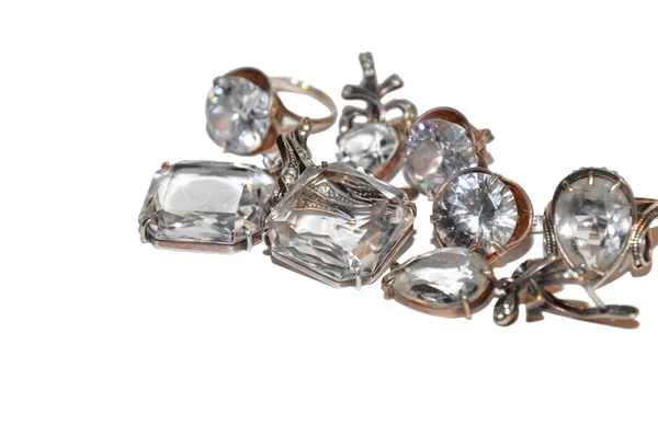 Jewelery with large gems — Stock Photo, Image