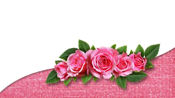 Rosa Ros blommor våg arrangemang — Stockfoto