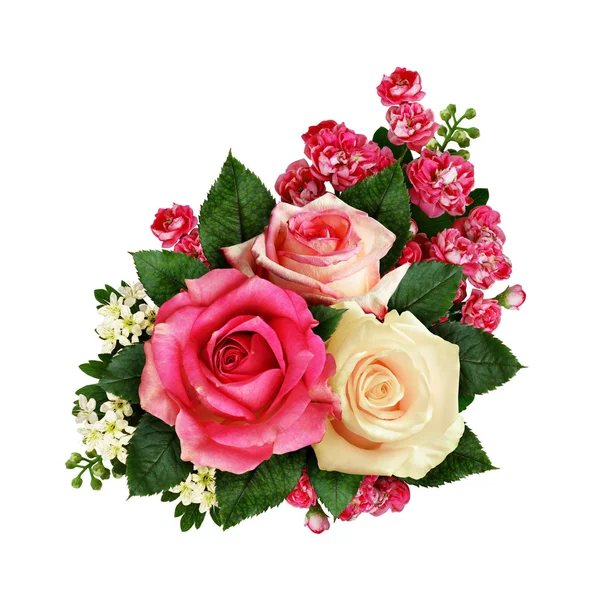 Rose flowers and buds bouquet — Stock Photo, Image