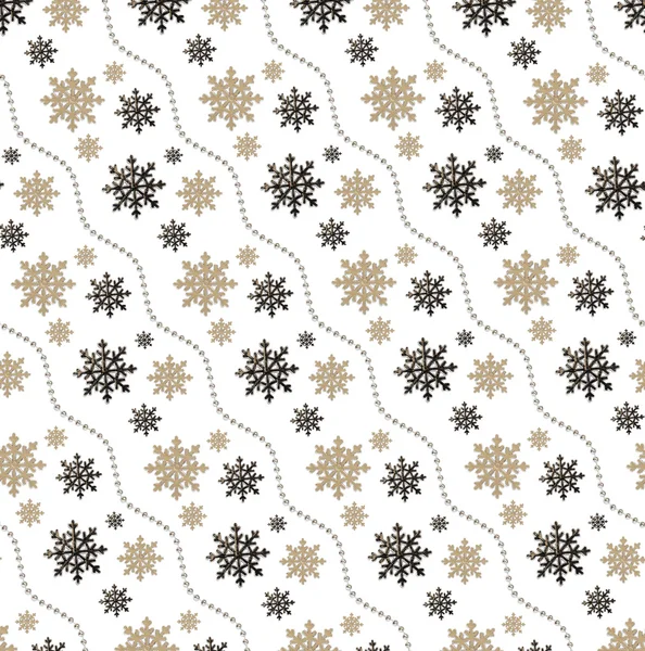 Snowflakes and beads pattern — Stock Photo, Image