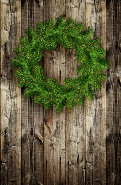 松の小枝からクリスマス リース — ストック写真