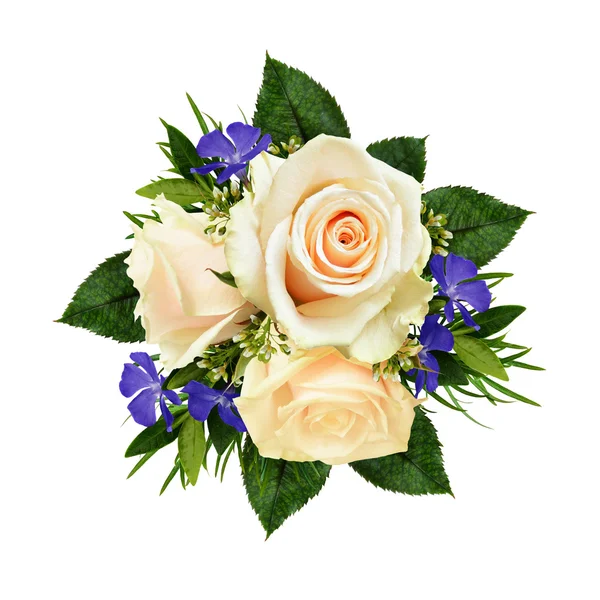 Rosen und wilde Blumen Strauß — Stockfoto